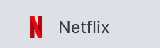 Netflix favicon with a big, bold red N letter and text saying Netflix